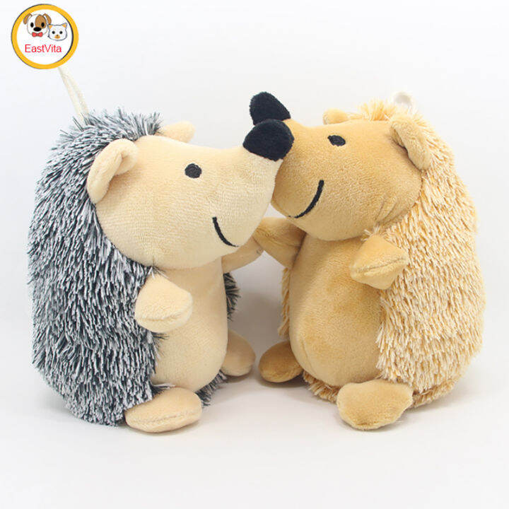 Dog Plush Squeaky Hedgehog Toys Interactive Training Dog Chew Toys For