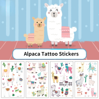 10ชิ้น Alpaca สักชั่วคราวสำหรับเด็กกันน้ำร่างกายสติกเกอร์สำหรับหนุ่มๆสาวๆเด็กงานเลี้ยงวันเกิดโปรดปรานอุปกรณ์ตกแต่ง