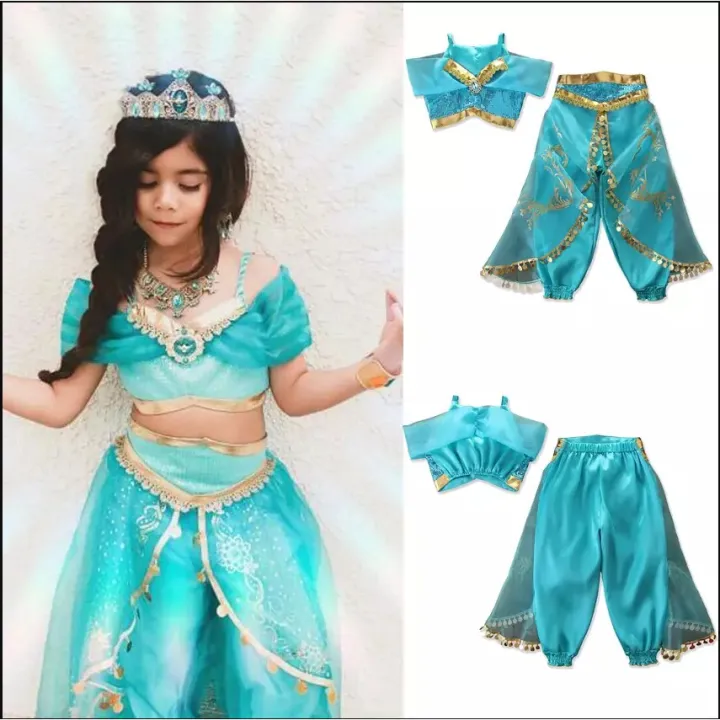 Kids Aladdin Costume Princess Suit Jasmine Outfit Girls | Lazada PH