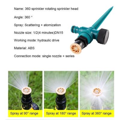 Lawn Sprinkler 360° Rotation Auto Irrigation System Plug Atomization Nozzle Set Buried Ground Adjustable M0Q6