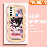 YIWESAN เคสสำหรับ Xiaomi Redmi Note 8 2021 Note 8T,เคส3D ลาย Kuromi สีสันสดใสขอบครีมเคสโทรศัพท์โปร่งใสนิ่มกล้องกันกระแทกเคสโทรศัพท์ซิลิโคนใส