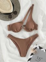 hotx 【cw】 2023 Shoulder Set Bikinis Cut Out Womens 2 Peices Swimwear Biquini Bathing Suits Push Up Beach