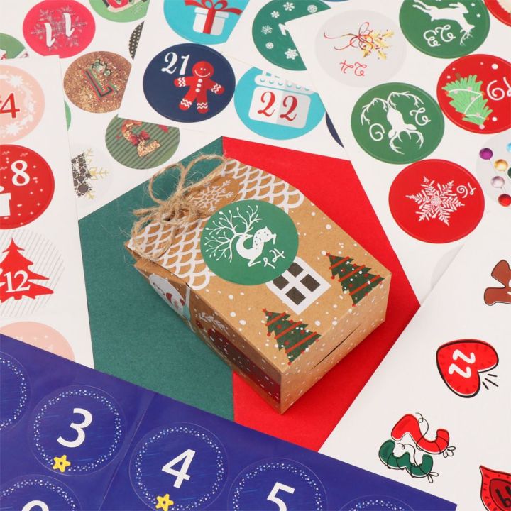 8jia8hao-diy-มัลติฟังก์ชั่น-สุขสันต์วันคริสต์มาส-ปิดผนึก-ปฏิทินจุติ-สติ๊กเกอร์ตัวเลข-ฉลากกาว-สติ๊กเกอร์กระดาษ