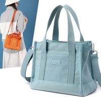 Large Capacity Canvas Tote Shoulder Bag Messenger Bags Solid Color Handbag For Women Oxford Cloth Bag Fashion One Shoulder Tote