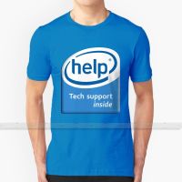 Funny Intel Parody Logo Computer Tech Support For Men Women T Shirt Tops Summer Cotton T - Shirts Big Size 5xl 6xl Tech Support XS-6XL