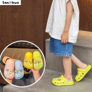 Children s hole shoes, summer cute cartoon home toe sandals, boys and girls