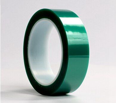 1 Rolls Width 60mm x 66m PET green silicone film high temperature adhesive tape Green Polyester Tape Powder Coating High Temp Adhesives Tape