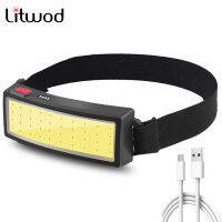 New Style LED Headlamp Portable COB Headlight with Built-in Battery Flashlight USB Rechargeable Head Lamp Torch for Working