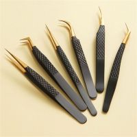 3D Volume Eyelash Tweezers Professional Stainless Steel eyelash extension clip Individual Curved Strip Lash Extension Supplies