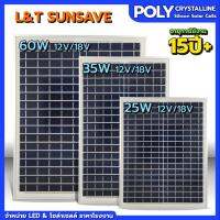 solar panelแผงโซล่าเซลล์ แผงโพลี Poly แผงโซล่า พลังงานแสงอาทิตย์ Solarcell Panel ขนาด 25W 35W 60W 12V และ 18V ราคาถูก