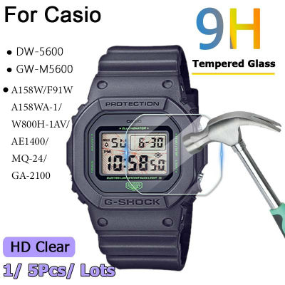 4Pcs นาฬิกาหน้าจอ Protector ฟิล์มสำหรับ Casio G-Shock DW5600 5610 GA-2100 A158W F-91W AE1200WH MQ-24นุ่ม Ultra Clear Anti-Scratch ฟิล์มกันน้ำป้องกัน