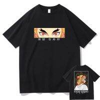 Kaus Grafis Kimetsu No Yaiba Rengoku Kyoujurou Anime Jepang Kaus Pria Manga Demon Slayer T-Shirt Longgar Mode Pria Musim Panas S-4XL-5XL-6XL