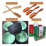 Phụ kiện uống trà cà phê chén ly tách muỗng xúc túi giấy biếu