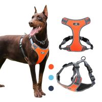 【FCL】๑┅✗ Reflective Dog Harness No Pull Outdoor Training Adjustable Chest for Small Large Big Product Items