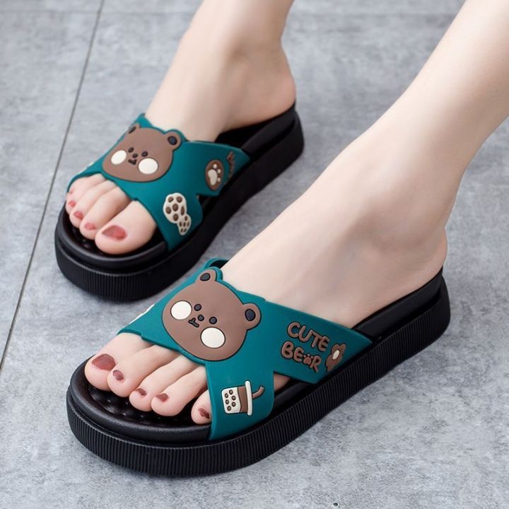july-2023-new-slippers-womens-outerwear-summer-fashion-korean-version-of-ins-net-infrared-all-match-thick-soled-soft-soled-shoes