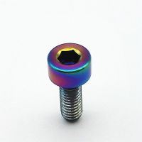 Ti Bolt M5 x10mm Titanium Bolt for Bicycle modification Gold Color Multicolor Column Hexagon Socket Head Ti Screws Ti Fasteners