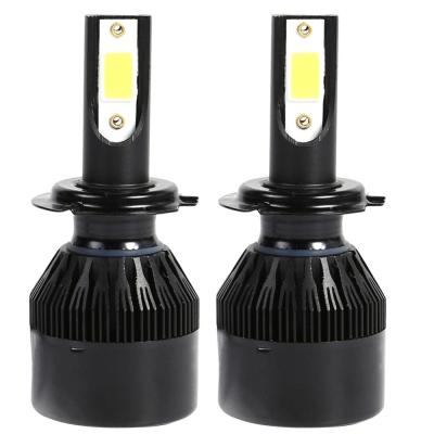 2ชิ้นไฟหน้ารถ LED C6 H1 H4 H3 H7 H11 9005 9006 36W ไฟหน้าแบบใส่ถ่าน