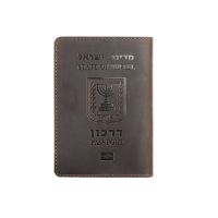 Crazy Horse Leather Israel Passport Holder Israeli Identification Passport Cover Travel Wallet for Men Women