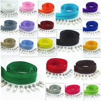 ☎ↂ☫ 10 Meters 20 Silver Zipper slider Long 20 Colors 3 Nylon Coil Zipper for DIY Sewing Clothing Accessories