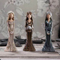 Moon เทพธิดารูปปั้นเรซิ่น Mother Earth ประติมากรรมภาษากรีก Mythic Fairy Figurines เดสก์ท็อปเครื่องประดับตกแต่งบ้านวันแม่ Gifts