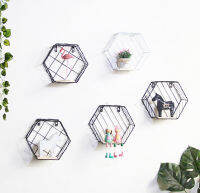 Hexagonal Hole Free Shelf Wall Decoration Of Bookshelf Wall Shelf Nordic Hexagonal Shelf Creative Combination Wall Decoration