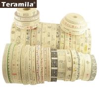 Teramila Cotton Garment Labels Ribbons 2m/Lot Etiquetas Handmade DIY Sewing Craft Clothes Quilt Accessories 2.5cm 3cm 4cm Width Labels