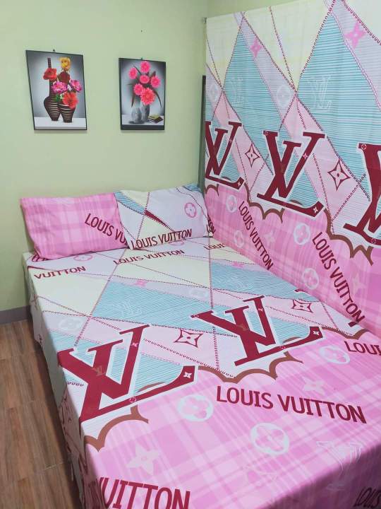 3 in1 LV DESIGN BEDSHEET AND 2PILLOWCASE CANADIAN COTTON GOOD QUALITY ALL  SIZES AVAILABLE (DIRECT TAHIAN)