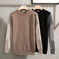 Round Neck Sweaters In The Fall And Winter Of Male New Color Matching Tide Knitting Render Unlined Upper Garment Cultivate Ones Morality Man With Thick Sweater Coat