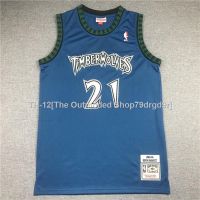 ∈✺☽ Retro 2003-04 nba men mitchell ness minnesota timberwolves 21 kevin garnett basketball jersey shirt