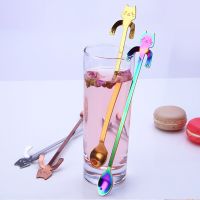 New Product Mini Cute Coffee Spoon 304 Stainless Steel Cartoon Cat Spoon Teaspoon Coffee Drinking Tools Creative Hanging Spoon Tableware