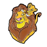 Movie Lion King Alloy Brooch Cartoon Little Lion Collar Pin Parent-child Cute Lion Pins Backpack Decorative Badge Fashion Brooches Pins