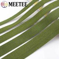 [HOT!] 10Yards 15/20/25/30/38/50mm Width Polyester Cotton Army Green Canvas Strap Nylon Webbing Trim Safety Strap Bags Crafts