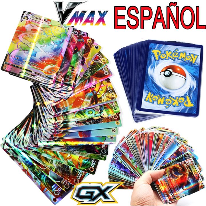 Trading Pokemon Cards Spanish Shining Cartas Espanol Game TAG TEAM VMAX GX  V Pokemon Battle Card Collection For Children Toys