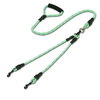 Benepaw Fashion Durable Dual Dog Leash Comfortable Padded Handle Strong 360 Degree No Tangle Double Pet Walking Training Lead