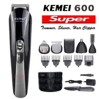 ค่าส่งถูก จัดส่งเคอรี่!! Kemei 600 11in1 ชุดปัตตาเลี่ยนโกนหนวด ตัดผม + หัวชนิดต่างๆ + หวีรองตัด ตัดขนจมูก เล็มจอน กำจัดขนฯ 11in1