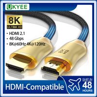8K HDMI-Kompatibel 2.1 Kabel Serat Optik HDMI-Kabel Kompatibel Dinamis HDR 8K 60Hz 48Gbps EARC 3D HDCP untuk Kotak TV Komputer PS5