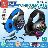 ?ONIKUMA K1B?หูฟังสำหรับเกมมิ่ง 3.5MM แบบครอบหัวพร้อมไมโครโฟน มีไฟ RGB สวยงามสำหรับ PC/Mobile/PS4/XBOX/Nintendo-SW