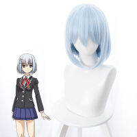 Date Great Battle Kite An Origami Light Blue Bob Short Hair Cosplay Anime Wig