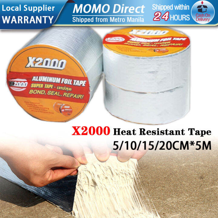 X2000 Aluminum Foil Butyl Tape AntiLeakage Repair Wall Pipe High Temperature Resistant Tape