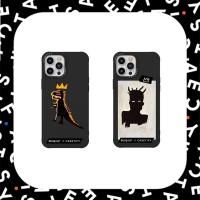 [จัดส่งฟรี] Casetify Basquiat Crown ไดโนเสาร์นุ่มซิลิโคน TPU สำหรับ iPhone X XS XR 11 12 13 14 Plus Pro Max ปลอก