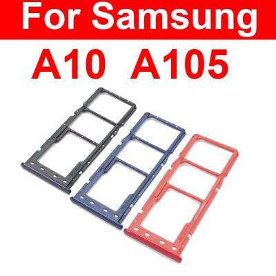 ที่วางถาดซิมการ์ดสําหรับ Samsung A10 A105 A105F A105G A105FN Dual Single Micro SD Sim Card Adapter Scoket อะไหล่ทดแทน