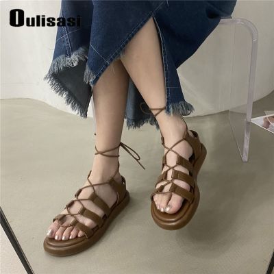 Olisas Roman Sandals Womens 2023 New Korean Platform Shoes