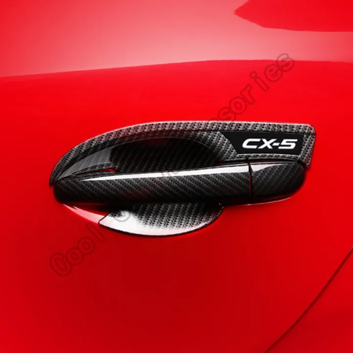 HYS Mazda CX5 (2nd Gen) Outer Carbon Handle ABS Carbon Fiber Door Handle Covers Trim Lazada PH