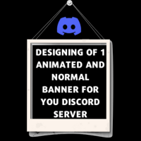 Designing of 1 Animated and Normal Banner For you Discord Server | Animated | Normal | Discord | Banner