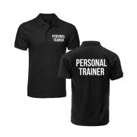 （all in stock）  2023 NEW -Personal Trainer Gym Workout Polo T-Shirt Workwear Gym Fitness Mens Adults Top(FREE NAME LOGO CUSTOM)