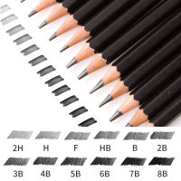 12Pcs 2H-8B Sketch Charcoal Pencils Set School Drawing Wooden Lead Pencils Writing Stationery