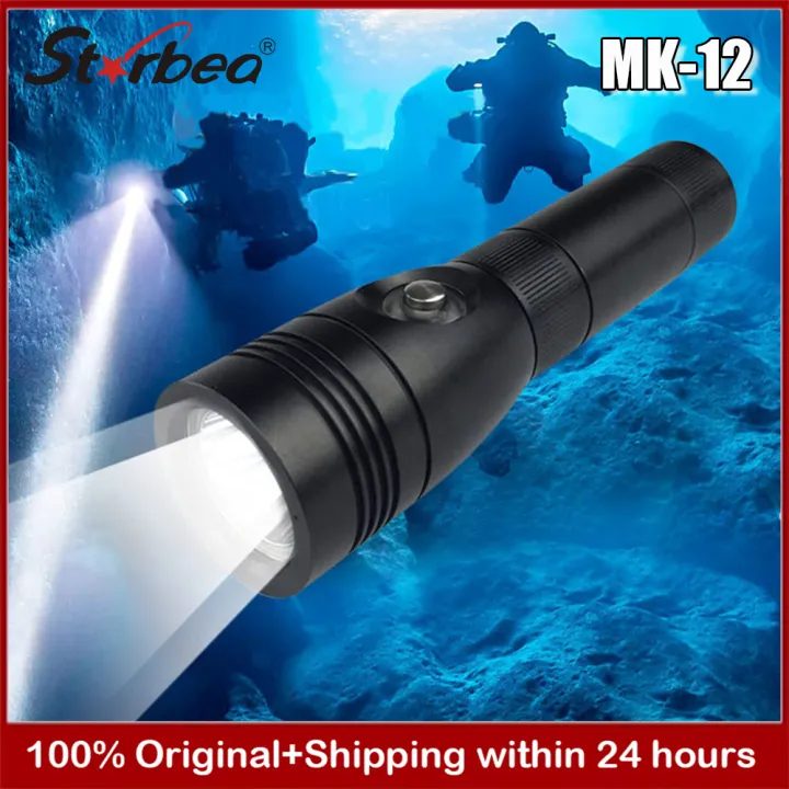 Mini Waterproof Diving flashlight 1000 Lumens Super Bright Tactical