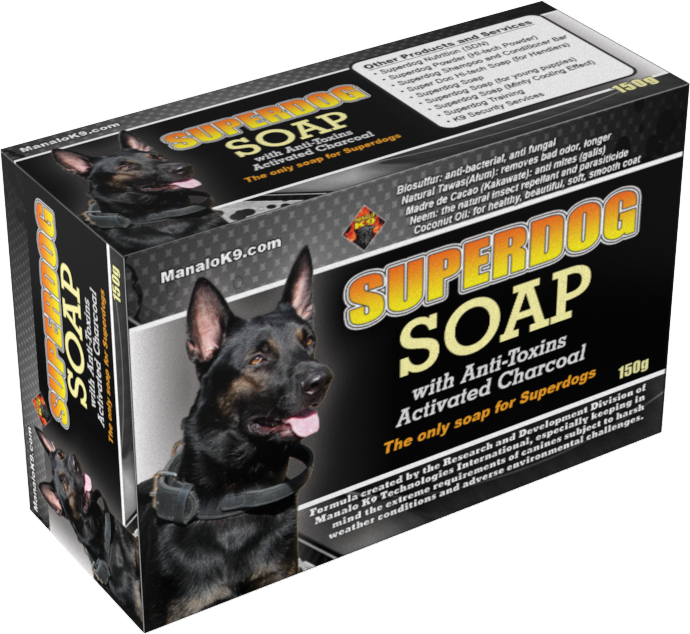 Superdog Soap with antitoxins activated charcoal (BLACK) dog soap