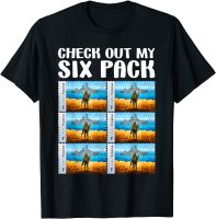 Check Out My Six Pack Funny Postage Stamp Flag Pride Tshirt Cotton Tshirts