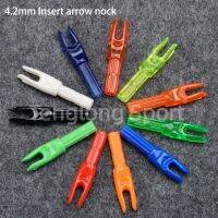 12ชิ้น Plastic Insert ArrowNock 4.2Mm Insert Nock For I.D 4.2Mm Carbon Arrow Shaft